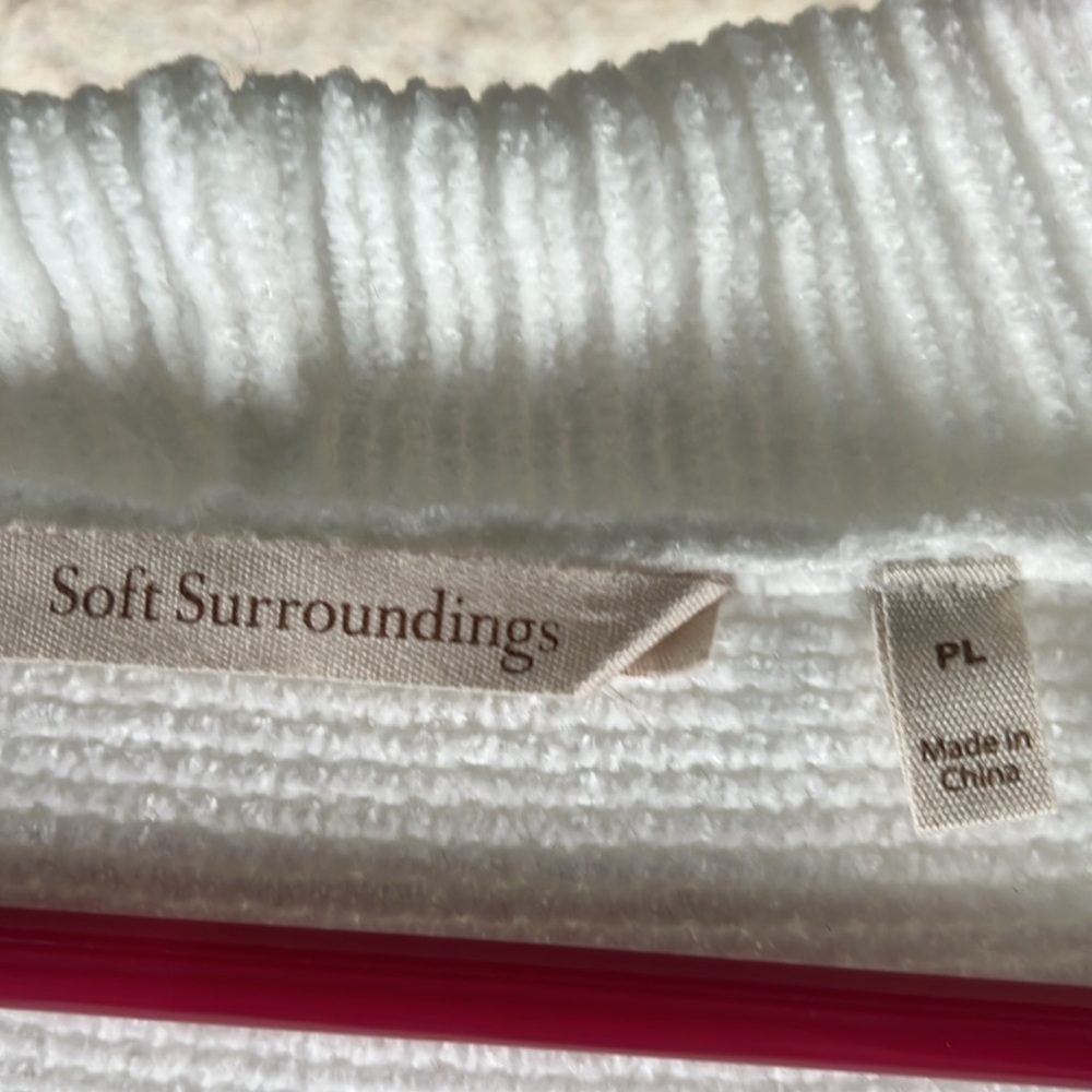 SOFT SURROUNDINGS Women's Hooded EXTREMELY SOFT Lounge Cardigan P Large MN142 - Picture 2 of 4